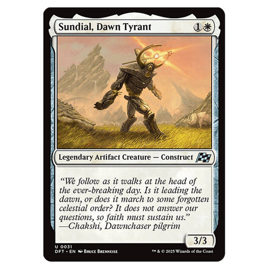 Sundial, Dawn Tyrant 0031 card from the Magic The Gathering set Aetherdrift