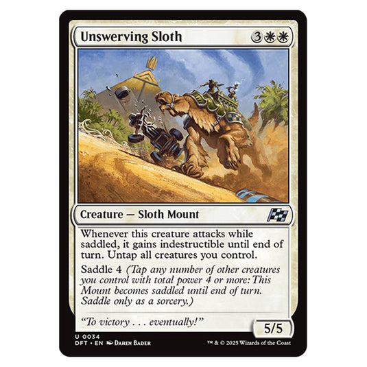 Unswerving Sloth 0034 card from the Magic The Gathering set Aetherdrift