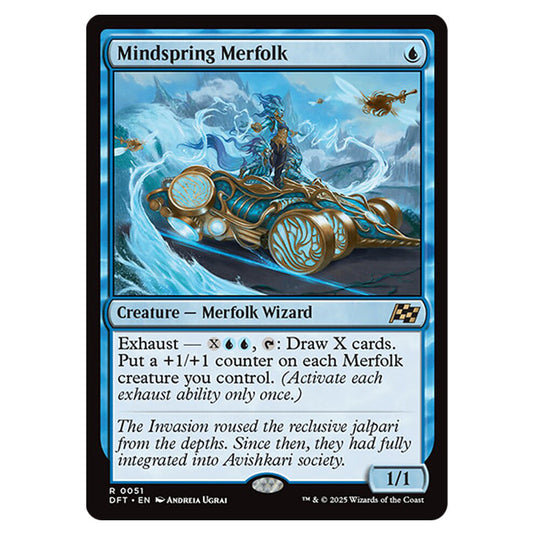 Mindspring Merfolk 0051 card from the Magic The Gathering set Aetherdrift