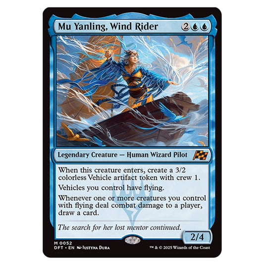 Mu Yanling, Wind Rider 0052 card from the Magic The Gathering set Aetherdrift
