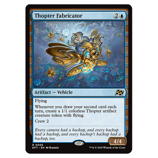 Thopter Fabricator 0068 card from the Magic The Gathering set Aetherdrift
