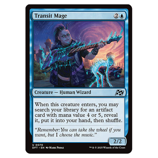 Transit Mage 0070 card from the Magic The Gathering set Aetherdrift
