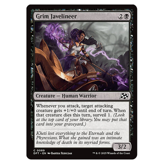 Grim Javelineer 0089 card from the Magic The Gathering set Aetherdrift