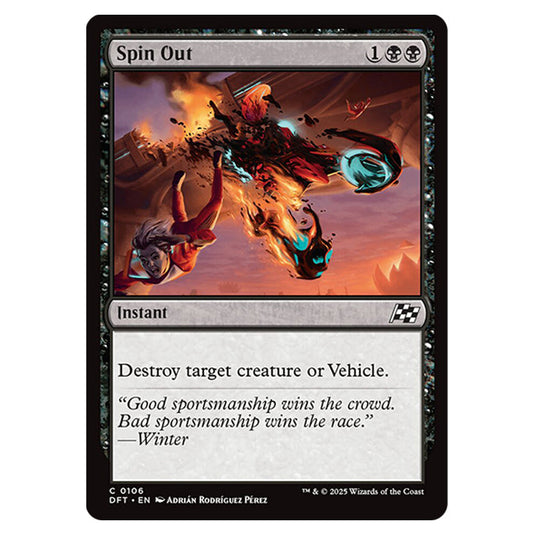 Spin Out 0106 card from the Magic The Gathering set Aetherdrift