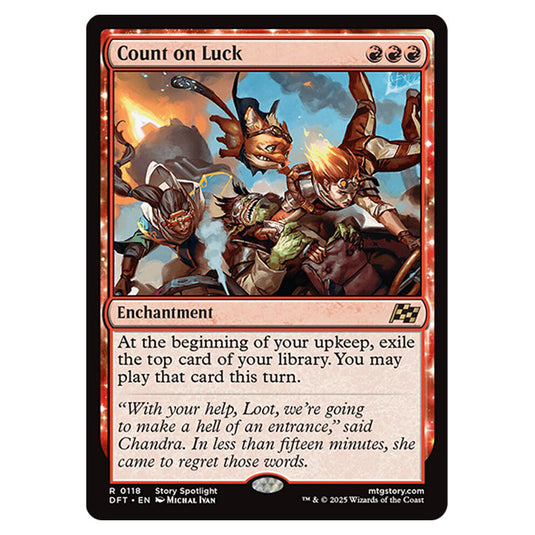 Count on Luck 0118 card from the Magic The Gathering set Aetherdrift