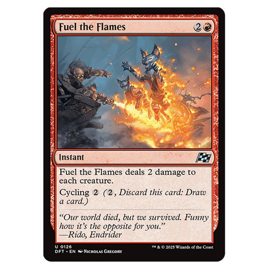 Fuel the Flames 0126 card from the Magic The Gathering set Aetherdrift