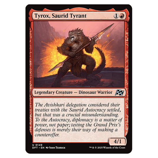Tyrox, Saurid Tyrant 0149 card from the Magic The Gathering set Aetherdrift