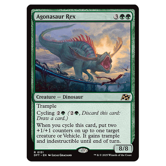 Agonasaur Rex 0151 card from the Magic The Gathering set Aetherdrift
