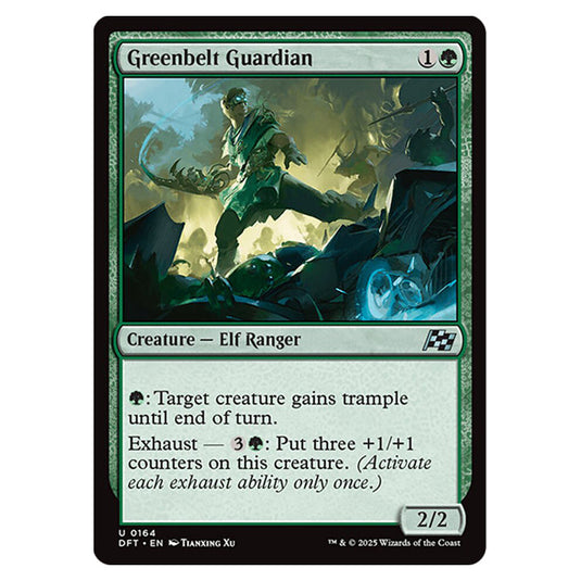 Greenbelt Guardian 0164 card from the Magic The Gathering set Aetherdrift
