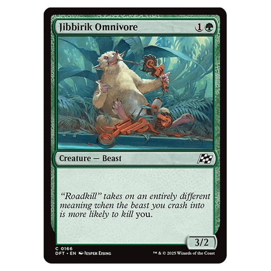 Jibbirik Omnivore 0166 card from the Magic The Gathering set Aetherdrift