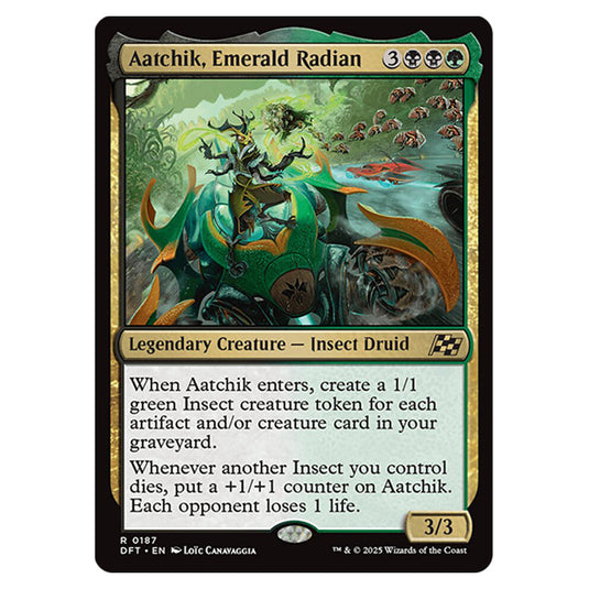 Aatchik, Emerald Radian 0187 card from the Magic The Gathering set Aetherdrift