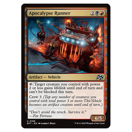 Apocalypse Runner 0188 card from the Magic The Gathering set Aetherdrift