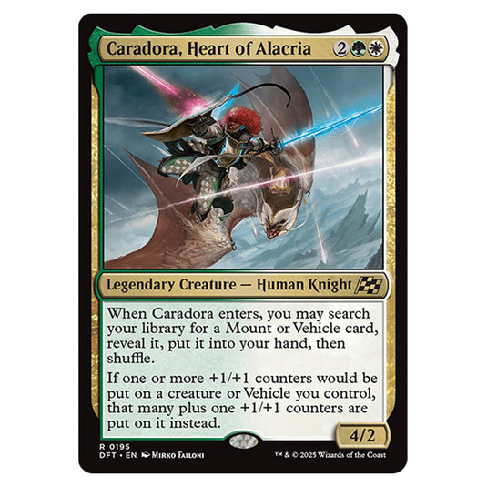 Caradora, Heart of Alacria 0195 card from the Magic The Gathering set Aetherdrift