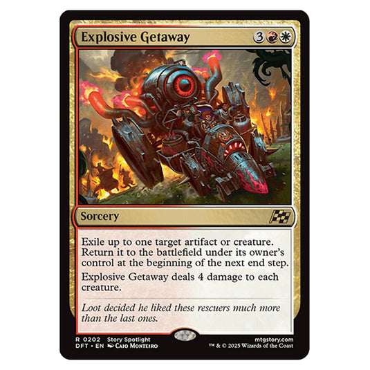 Explosive Getaway 0202 card from the Magic The Gathering set Aetherdrift