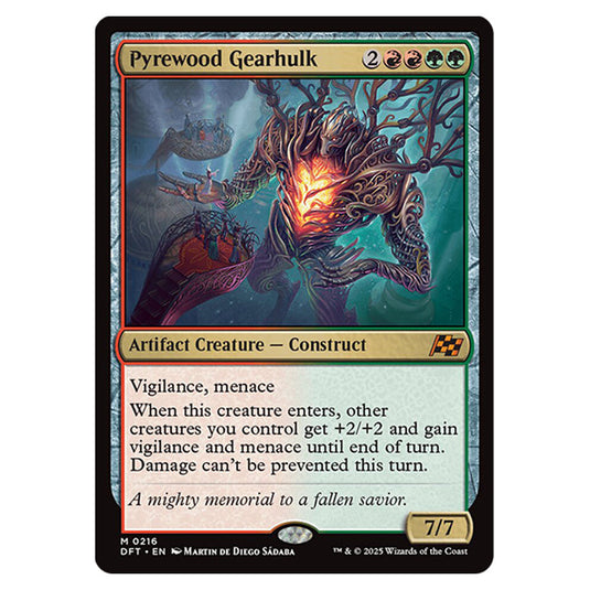 Pyrewood Gearhulk 0216 card from the Magic The Gathering set Aetherdrift