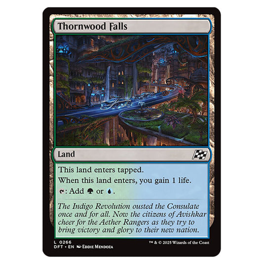 Thornwood Falls 0266 card from the Magic The Gathering set Aetherdrift