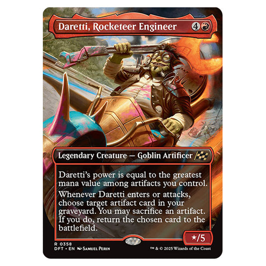 Daretti, Rocketeer Engineer 0358 card from the Magic The Gathering set Aetherdrift