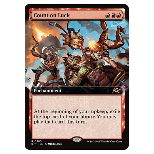 Count on Luck 0385 card from the Magic The Gathering set Aetherdrift