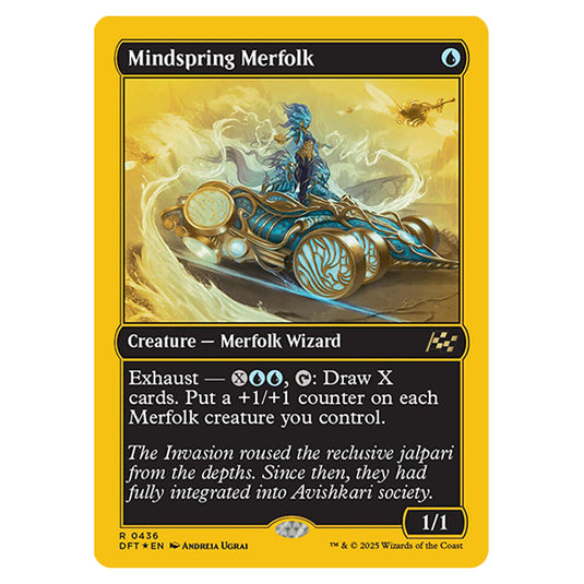 Mindspring Merfolk 0436 card from the Magic The Gathering set Aetherdrift