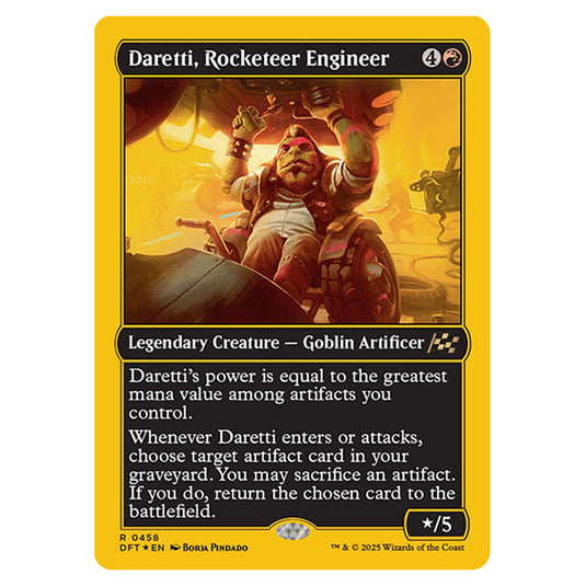 Daretti, Rocketeer Engineer 0458 card from the Magic The Gathering set Aetherdrift