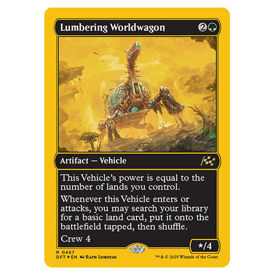 Lumbering Worldwagon 0467 card from the Magic The Gathering set Aetherdrift