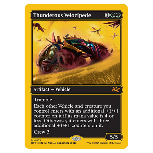 Thunderous Velocipede 0471 card from the Magic The Gathering set Aetherdrift
