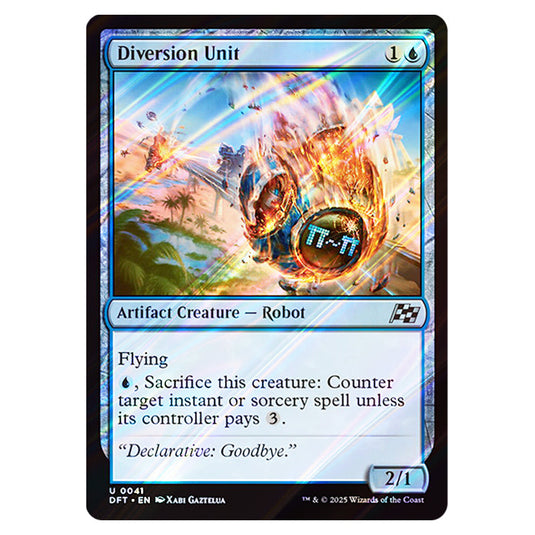 Diversion Unit 0041 card from the Magic The Gathering set Aetherdrift