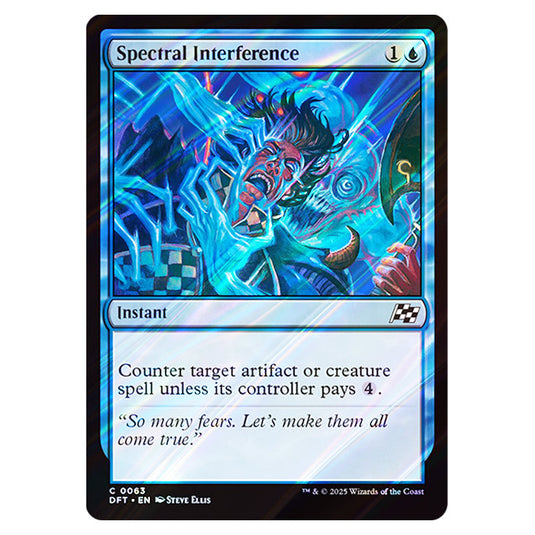 Spectral Interference 0063 card from the Magic The Gathering set Aetherdrift