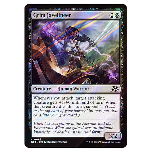 Grim Javelineer 0089 card from the Magic The Gathering set Aetherdrift