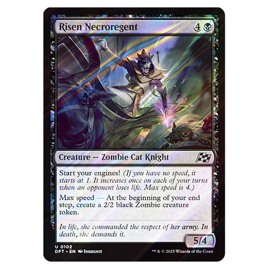 Risen Necroregent 0102 card from the Magic The Gathering set Aetherdrift