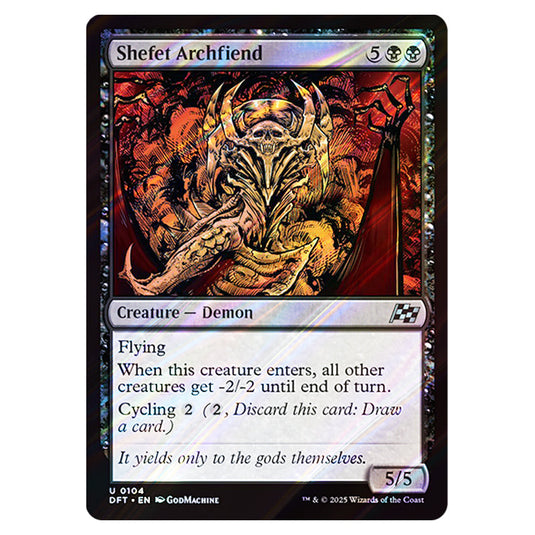 Shefet Archfiend 0104 card from the Magic The Gathering set Aetherdrift