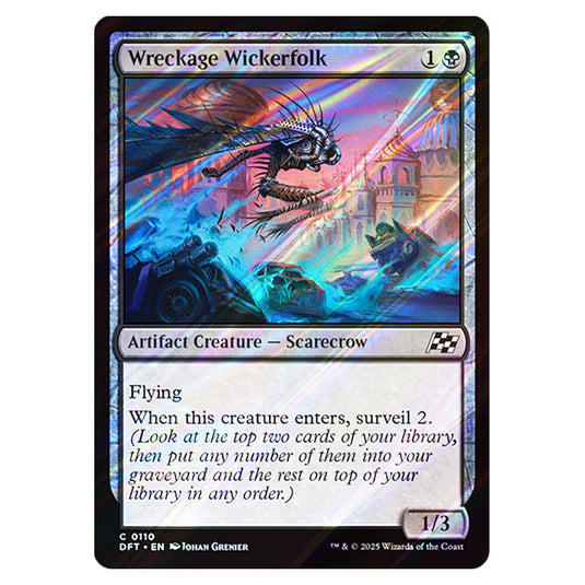 Wreckage Wickerfolk 0110 card from the Magic The Gathering set Aetherdrift
