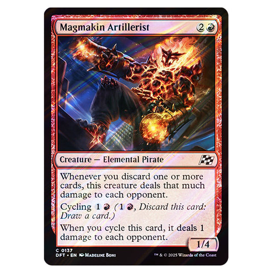 Magmakin Artillerist 0137 card from the Magic The Gathering set Aetherdrift
