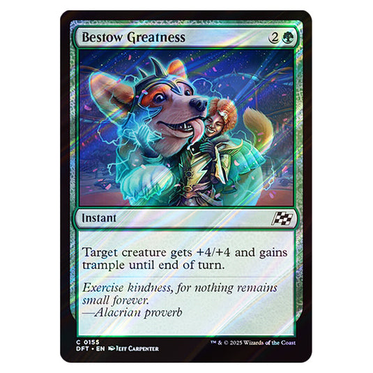 Bestow Greatness 0155 card from the Magic The Gathering set Aetherdrift