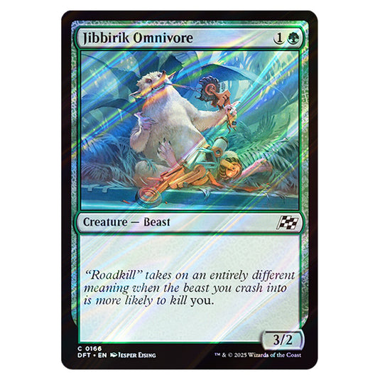 Jibbirik Omnivore 0166 card from the Magic The Gathering set Aetherdrift