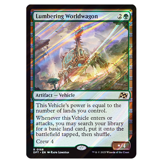Lumbering Worldwagon 0168 card from the Magic The Gathering set Aetherdrift