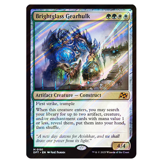 Brightglass Gearhulk 0191 card from the Magic The Gathering set Aetherdrift