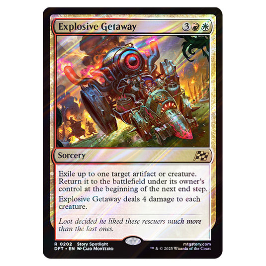 Explosive Getaway 0202 card from the Magic The Gathering set Aetherdrift