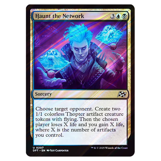 Haunt the Network 0207 card from the Magic The Gathering set Aetherdrift
