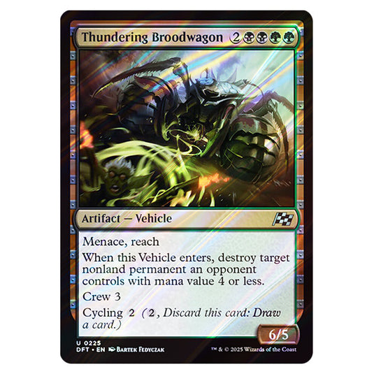 Thundering Broodwagon 0225 card from the Magic The Gathering set Aetherdrift