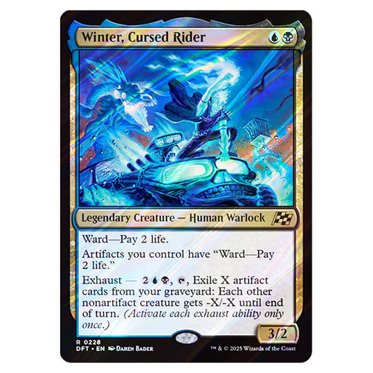 Winter, Cursed Rider 0228 card from the Magic The Gathering set Aetherdrift