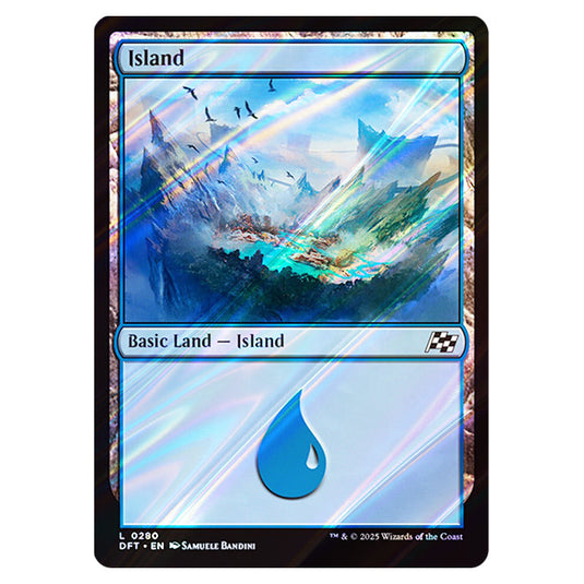 Island 0280 card from the Magic The Gathering set Aetherdrift