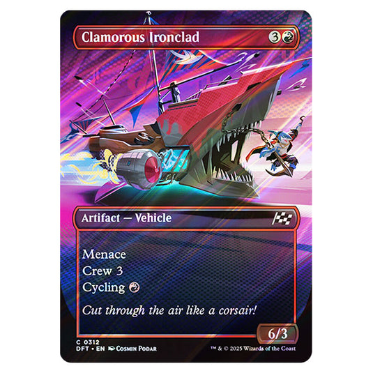 Clamorous Ironclad 0312 card from the Magic The Gathering set Aetherdrift