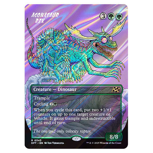 Agonasaur Rex 0343 card from the Magic The Gathering set Aetherdrift