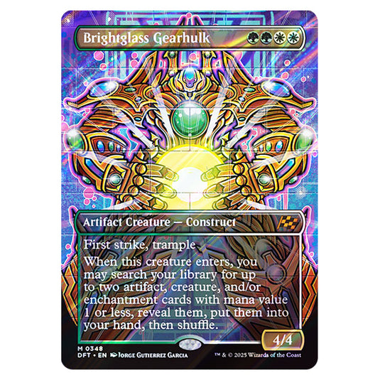 Brightglass Gearhulk 0348 card from the Magic The Gathering set Aetherdrift
