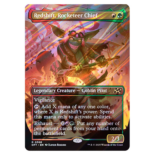 Redshift, Rocketeer Chief 0366 card from the Magic The Gathering set Aetherdrift