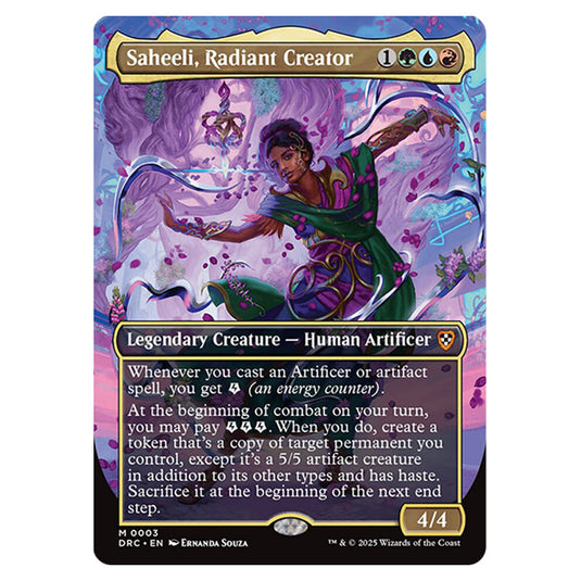 Saheeli, Radiant Creator 0003 card from the Magic The Gathering set Aetherdrift Commander
