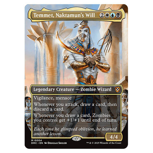 Temmet, Naktamun's Will 0004 card from the Magic The Gathering set Aetherdrift Commander