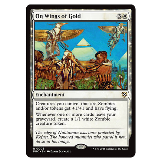On Wings of Gold 0005 card from the Magic The Gathering set Aetherdrift Commander
