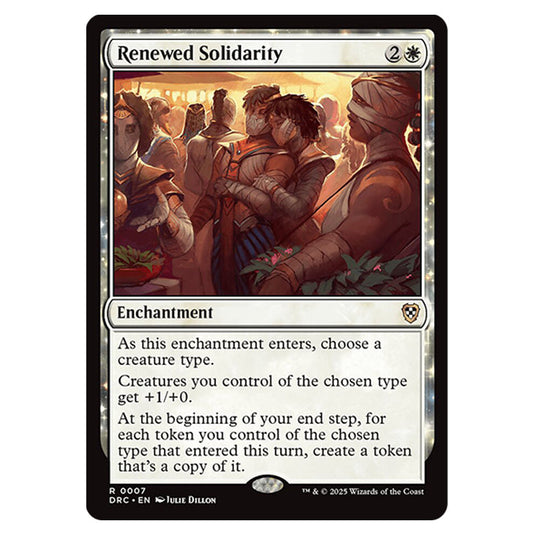 Renewed Solidarity 0007 card from the Magic The Gathering set Aetherdrift Commander